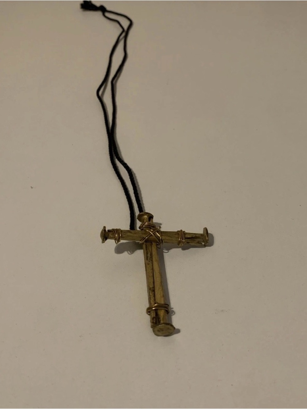 Christian Nail Cross Necklace Crucifix Jesus Cross Suffering Symbol 18 inches